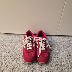 Red and White Sneakers